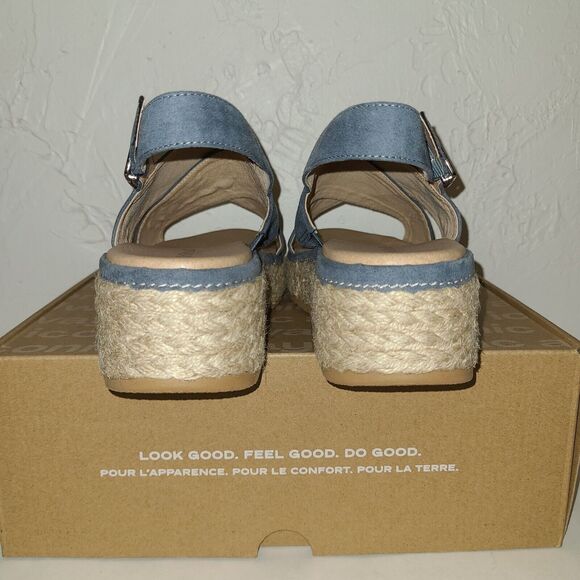 Woman's Sandals Dr. Scholl's Ember, Oxide Blue Wedge Sandal Size 9 - Picture 5 of 9